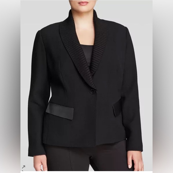 Lafayette 148 New York Plus
Flori Shawl Collar Jacket Virgin Wool - Picture 1 of 7